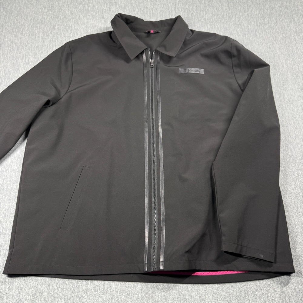 T Mobile Jacket Mens 3XL Black Full Zip Softshell Employee Uniform Coat